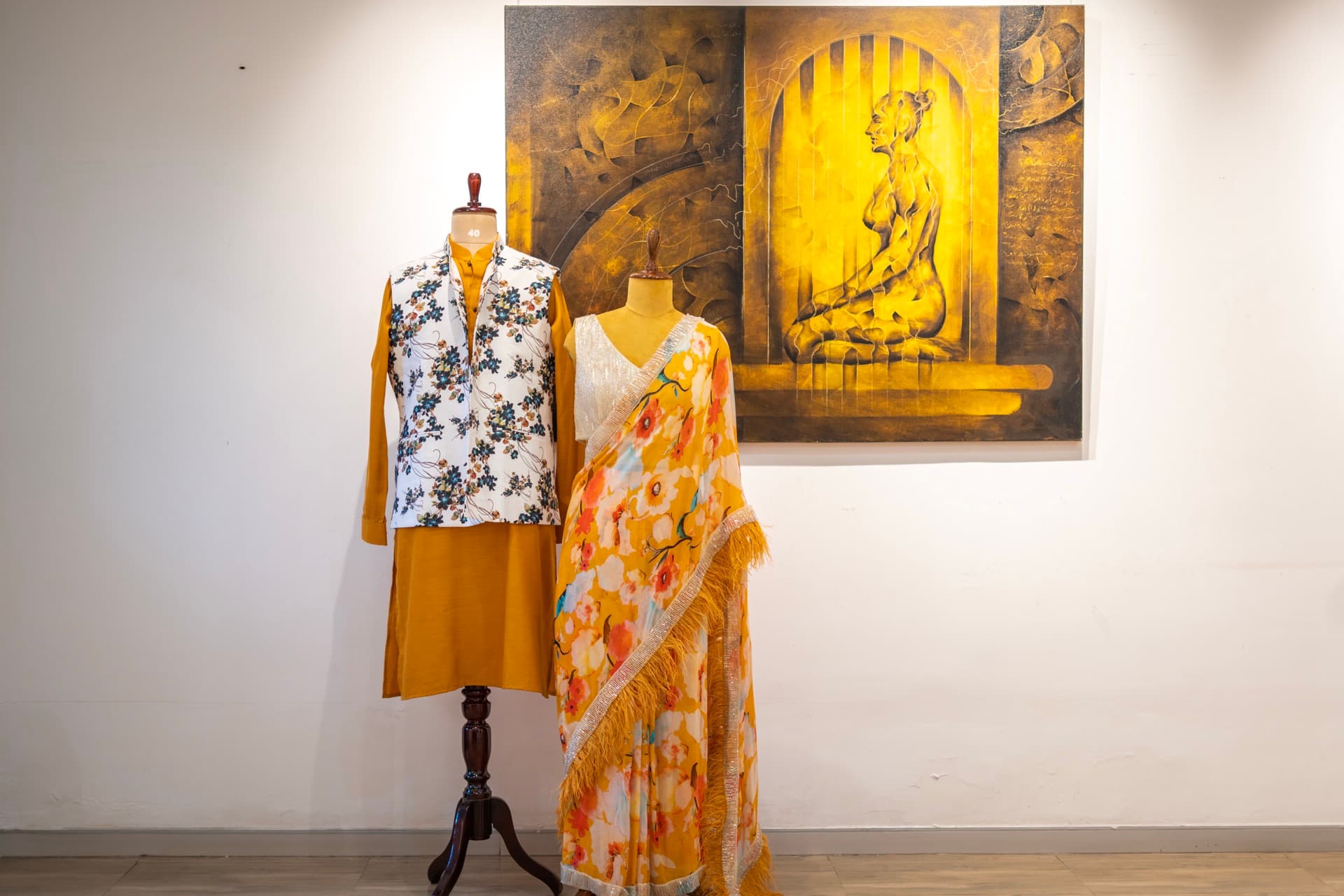 Yellow Garments in Art Gallery